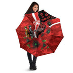 Sydney Swans ANZAC Personalised Umbrella Lest We Forget Poppy Camo