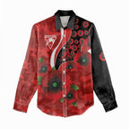 Sydney Swans ANZAC Personalised Women Casual Shirt Lest We Forget Poppy Camo