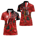 Sydney Swans ANZAC Personalised Women Polo Shirt Lest We Forget Poppy Camo