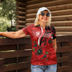 Sydney Swans ANZAC Personalised Women Polo Shirt Lest We Forget Poppy Camo