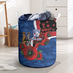 Western Bulldogs ANZAC Personalised Laundry Basket Lest We Forget Poppy Camo