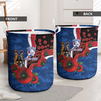 Western Bulldogs ANZAC Personalised Laundry Basket Lest We Forget Poppy Camo