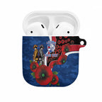 Western Bulldogs ANZAC Personalised AirPods Case Lest We Forget Poppy Camo