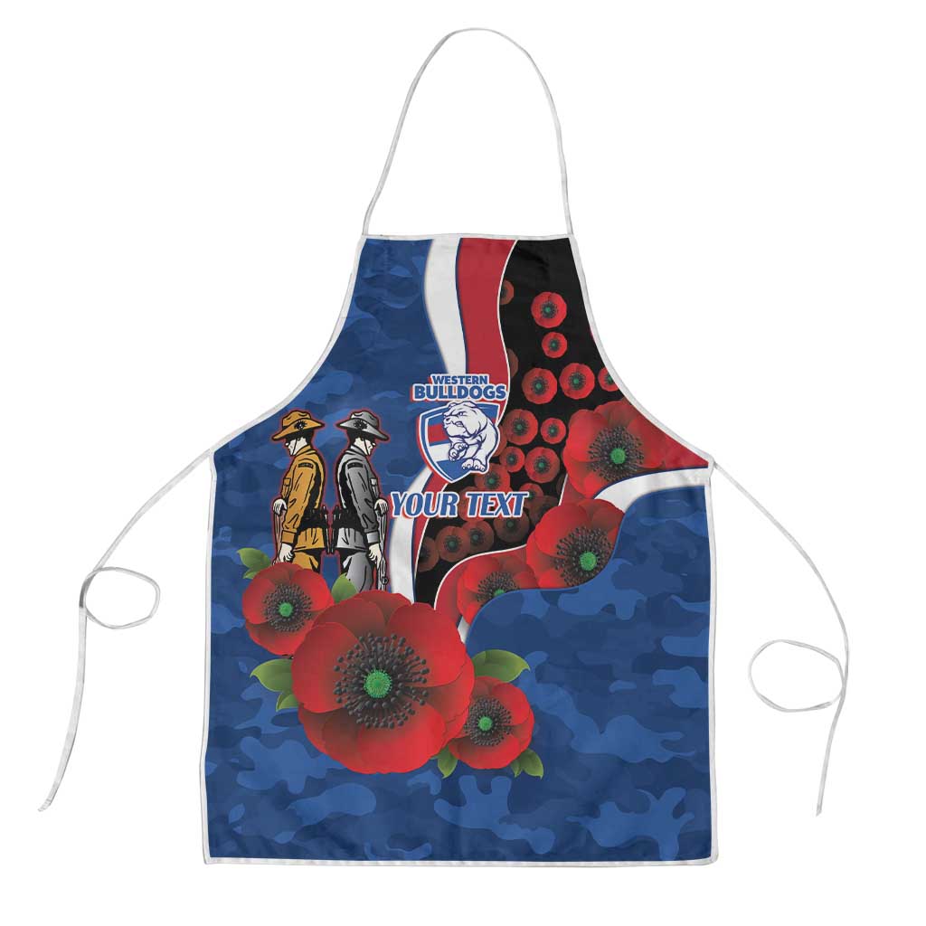 Western Bulldogs ANZAC Personalised Apron Lest We Forget Poppy Camo