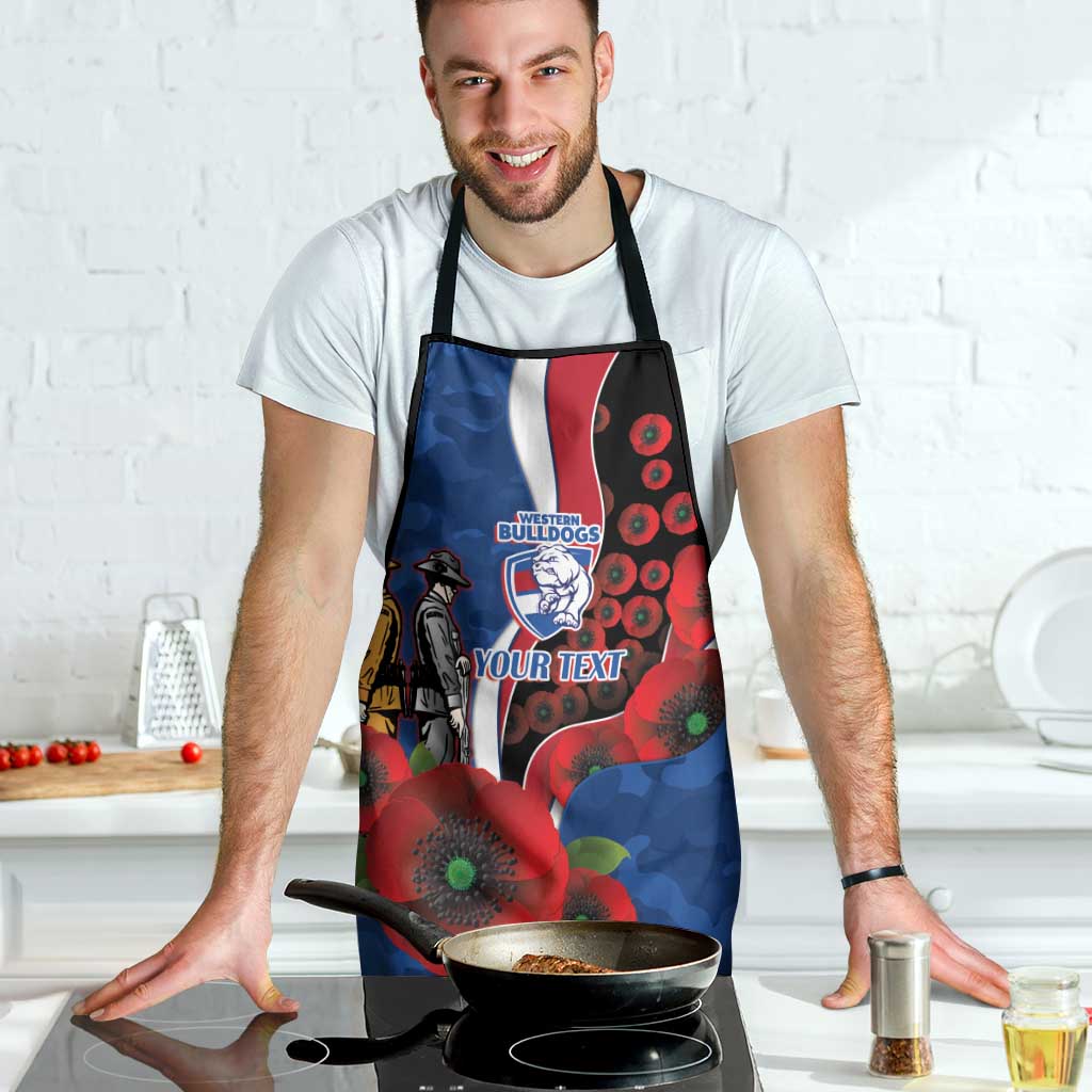 Western Bulldogs ANZAC Personalised Apron Lest We Forget Poppy Camo
