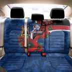 Western Bulldogs ANZAC Personalised Back Car Seat Cover Lest We Forget Poppy Camo