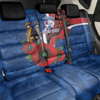 Western Bulldogs ANZAC Personalised Back Car Seat Cover Lest We Forget Poppy Camo