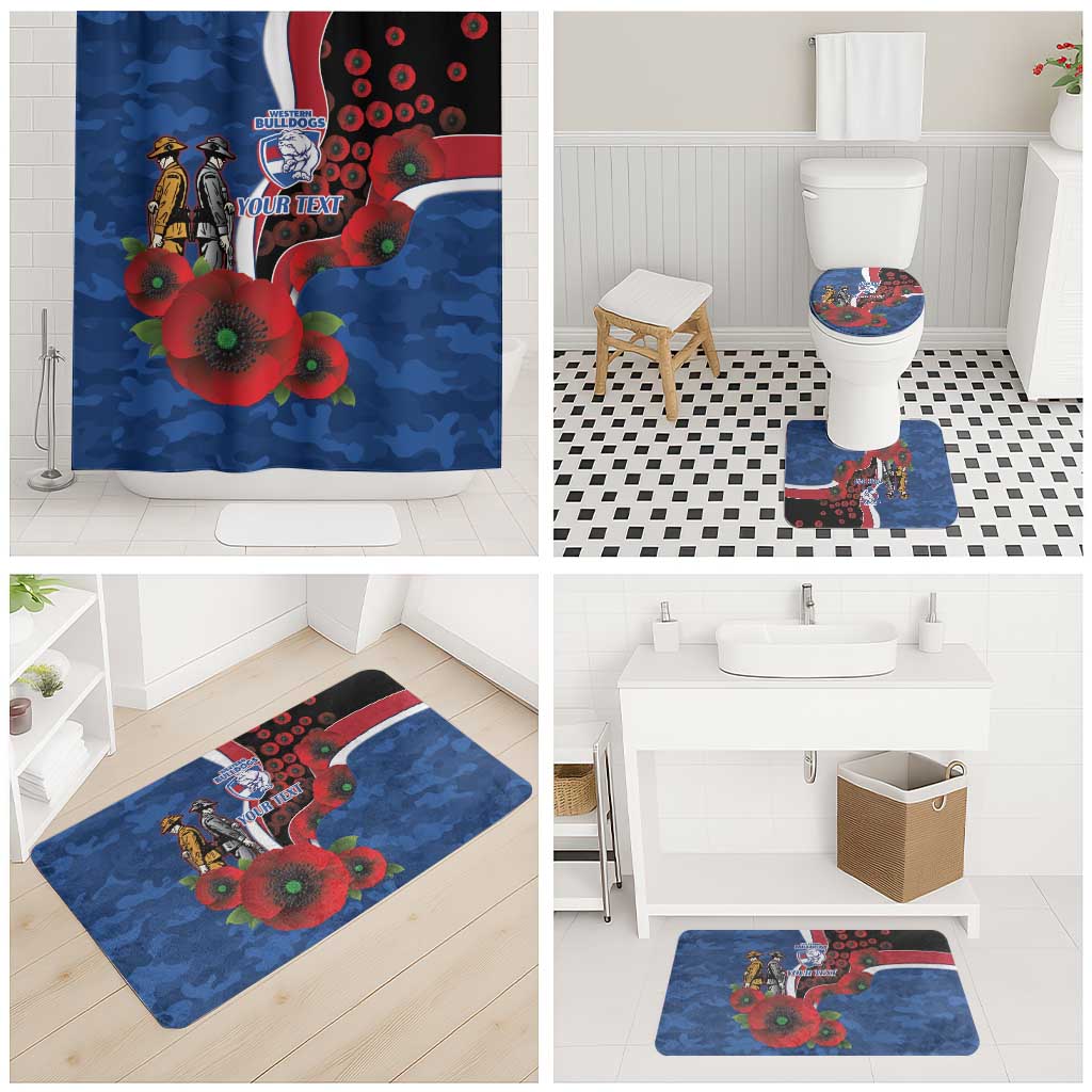Western Bulldogs ANZAC Personalised Bathroom Set Lest We Forget Poppy Camo