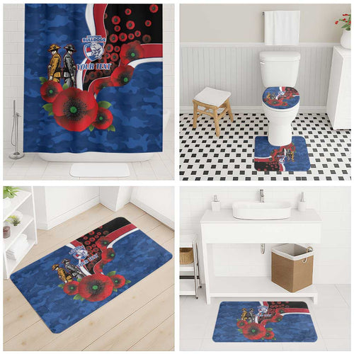 Western Bulldogs ANZAC Personalised Bathroom Set Lest We Forget Poppy Camo