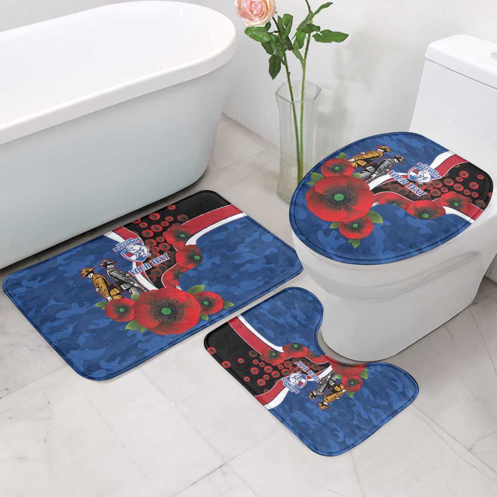 Western Bulldogs ANZAC Personalised Bathroom Set Lest We Forget Poppy Camo