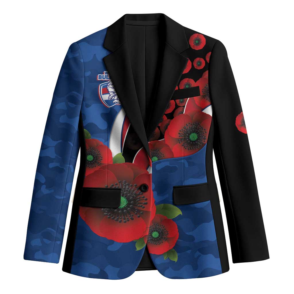 Western Bulldogs ANZAC Personalised Blazer Lest We Forget Poppy Camo