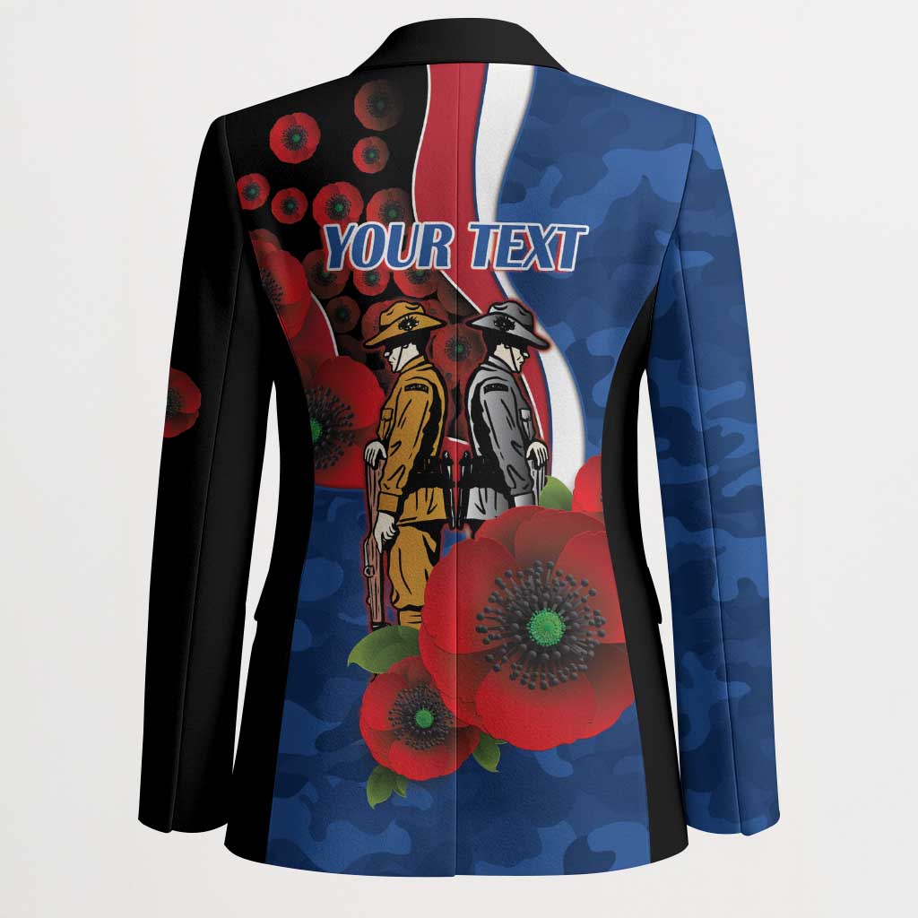 Western Bulldogs ANZAC Personalised Blazer Lest We Forget Poppy Camo