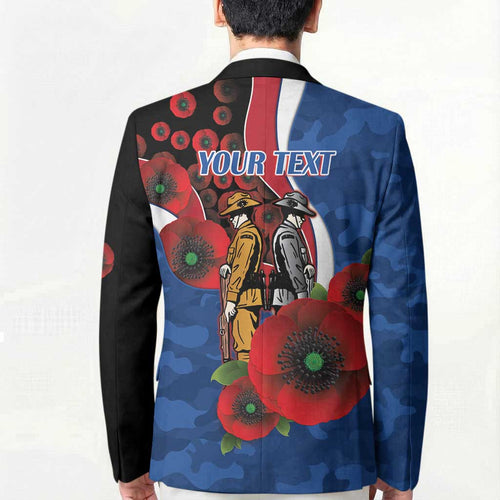 Western Bulldogs ANZAC Personalised Blazer Lest We Forget Poppy Camo