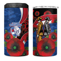 Western Bulldogs ANZAC Personalised 4 in 1 Can Cooler Tumbler Lest We Forget Poppy Camo