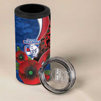 Western Bulldogs ANZAC Personalised 4 in 1 Can Cooler Tumbler Lest We Forget Poppy Camo