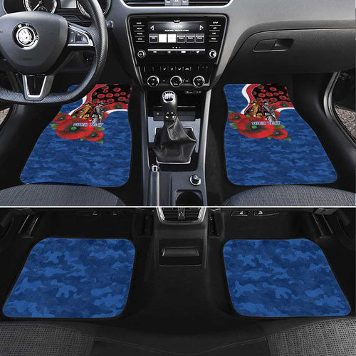 Western Bulldogs ANZAC Personalised Car Mats Lest We Forget Poppy Camo