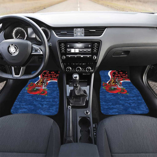 Western Bulldogs ANZAC Personalised Car Mats Lest We Forget Poppy Camo