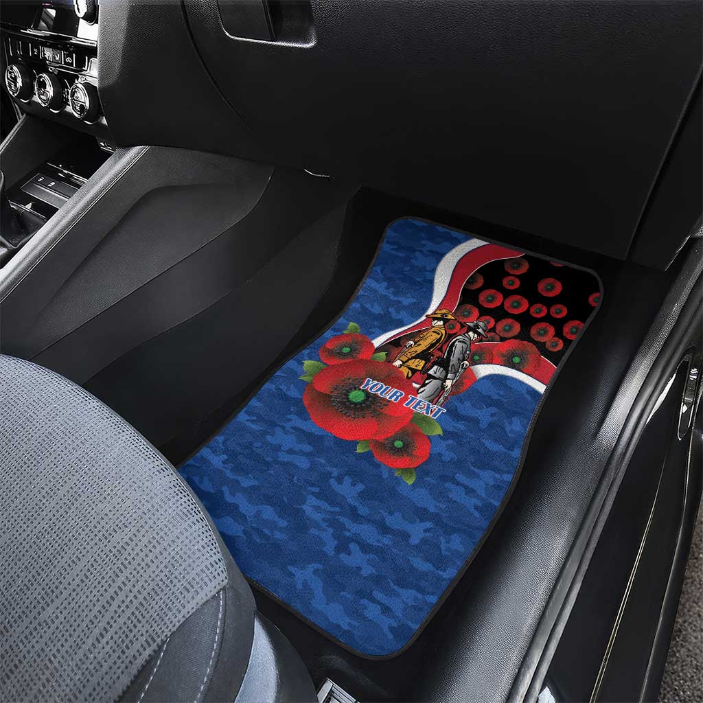 Western Bulldogs ANZAC Personalised Car Mats Lest We Forget Poppy Camo