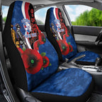 Western Bulldogs ANZAC Personalised Car Seat Cover Lest We Forget Poppy Camo