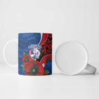 Western Bulldogs ANZAC Personalised Ceramic Mug Lest We Forget Poppy Camo