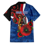 Western Bulldogs ANZAC Personalised Family Matching Summer Maxi Dress and Hawaiian Shirt Lest We Forget Poppy Camo