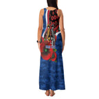 Western Bulldogs ANZAC Personalised Family Matching Tank Maxi Dress and Hawaiian Shirt Lest We Forget Poppy Camo