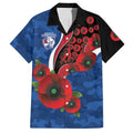 Western Bulldogs ANZAC Personalised Hawaiian Shirt Lest We Forget Poppy Camo