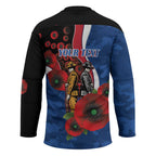 Western Bulldogs ANZAC Personalised Hockey Jersey Lest We Forget Poppy Camo