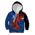 Western Bulldogs ANZAC Personalised Kid Hoodie Lest We Forget Poppy Camo