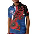 Western Bulldogs ANZAC Personalised Kid Polo Shirt Lest We Forget Poppy Camo