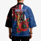 Western Bulldogs ANZAC Personalised Kimono Lest We Forget Poppy Camo