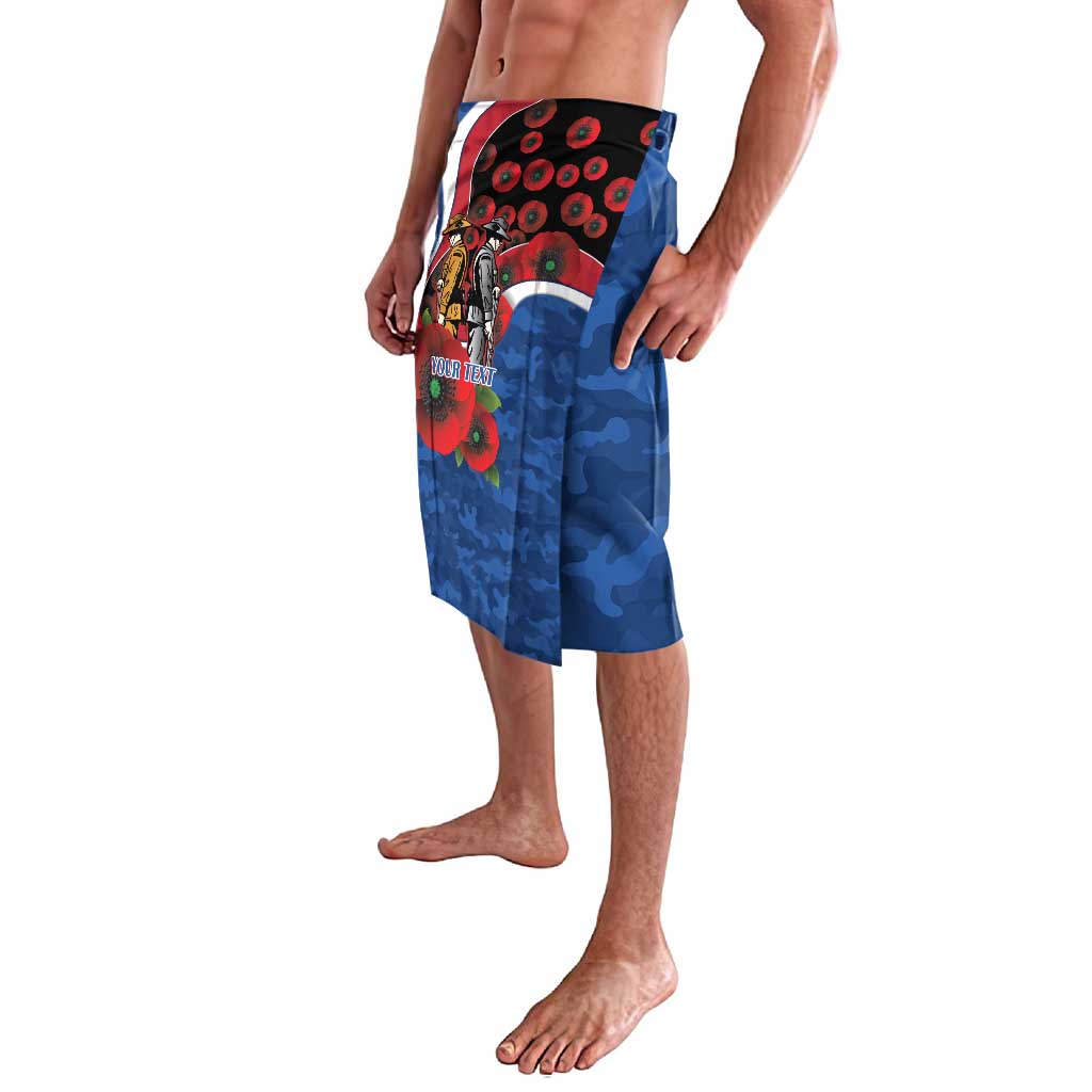Western Bulldogs ANZAC Personalised Lavalava Lest We Forget Poppy Camo