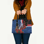 Western Bulldogs ANZAC Personalised Leather Bag Lest We Forget Poppy Camo