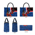 Western Bulldogs ANZAC Personalised Leather Bag Lest We Forget Poppy Camo