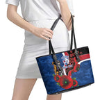 Western Bulldogs ANZAC Personalised Leather Tote Bag Lest We Forget Poppy Camo