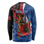 Western Bulldogs ANZAC Personalised Long Sleeve Shirt Lest We Forget Poppy Camo