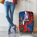 Western Bulldogs ANZAC Personalised Luggage Cover Lest We Forget Poppy Camo