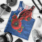 Western Bulldogs ANZAC Personalised Men Tank Top Lest We Forget Poppy Camo