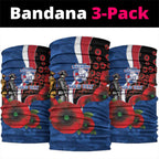 Western Bulldogs ANZAC Personalised Neck Gaiter Lest We Forget Poppy Camo