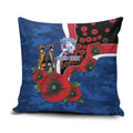 Western Bulldogs ANZAC Personalised Pillow Cover Lest We Forget Poppy Camo