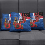 Western Bulldogs ANZAC Personalised Pillow Cover Lest We Forget Poppy Camo
