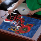 Western Bulldogs ANZAC Personalised Puzzle Lest We Forget Poppy Camo
