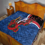 Western Bulldogs ANZAC Personalised Quilt Lest We Forget Poppy Camo