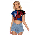 Western Bulldogs ANZAC Personalised Raglan Cropped T Shirt Lest We Forget Poppy Camo