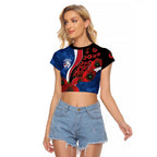 Western Bulldogs ANZAC Personalised Raglan Cropped T Shirt Lest We Forget Poppy Camo