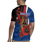 Western Bulldogs ANZAC Personalised Rugby Jersey Lest We Forget Poppy Camo