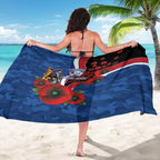 Western Bulldogs ANZAC Personalised Sarong Lest We Forget Poppy Camo