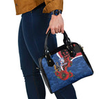 Western Bulldogs ANZAC Personalised Shoulder Handbag Lest We Forget Poppy Camo