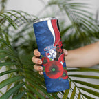 Western Bulldogs ANZAC Personalised Skinny Tumbler Lest We Forget Poppy Camo