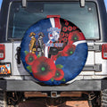 Western Bulldogs ANZAC Personalised Spare Tire Cover Lest We Forget Poppy Camo